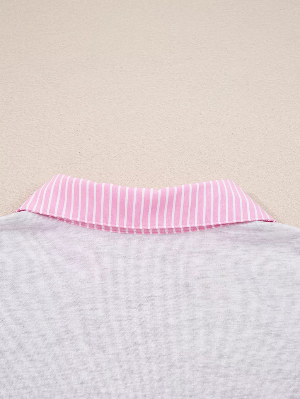 Sarah Express Women's Contrasted Trim Frilled Collar Drop Shoulder Top and Drawstring Pant Set