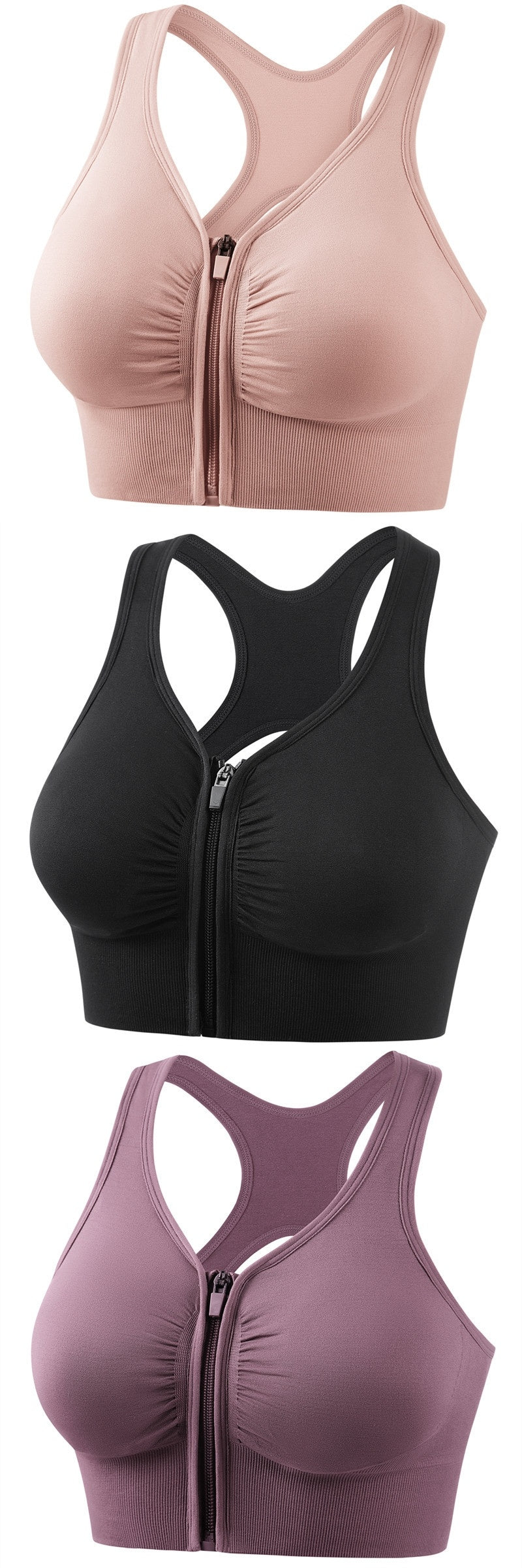Women's Shockproof Push Up Sports Bra - High Impact Running Yoga Fitness Plus Size