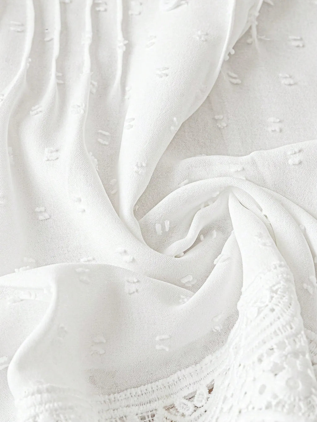 Sarah Express Women's Lace Hem V-Neck Blouse