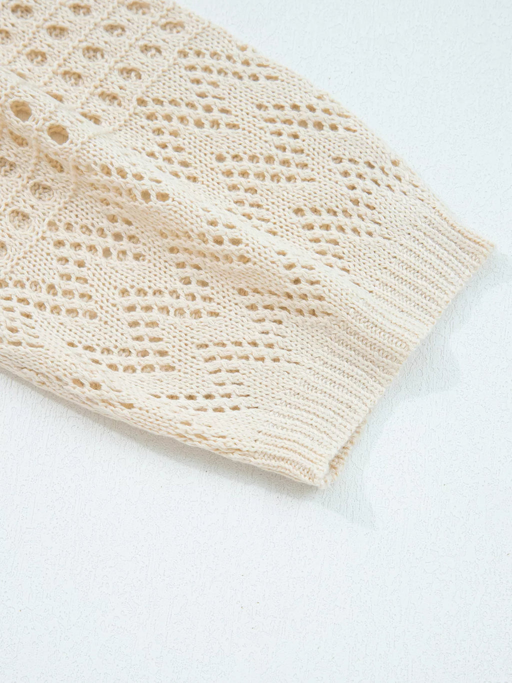 Sarah Express Women's Hollowed Knit Open Front Cardigan