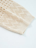 Sarah Express Women's Hollowed Knit Open Front Cardigan