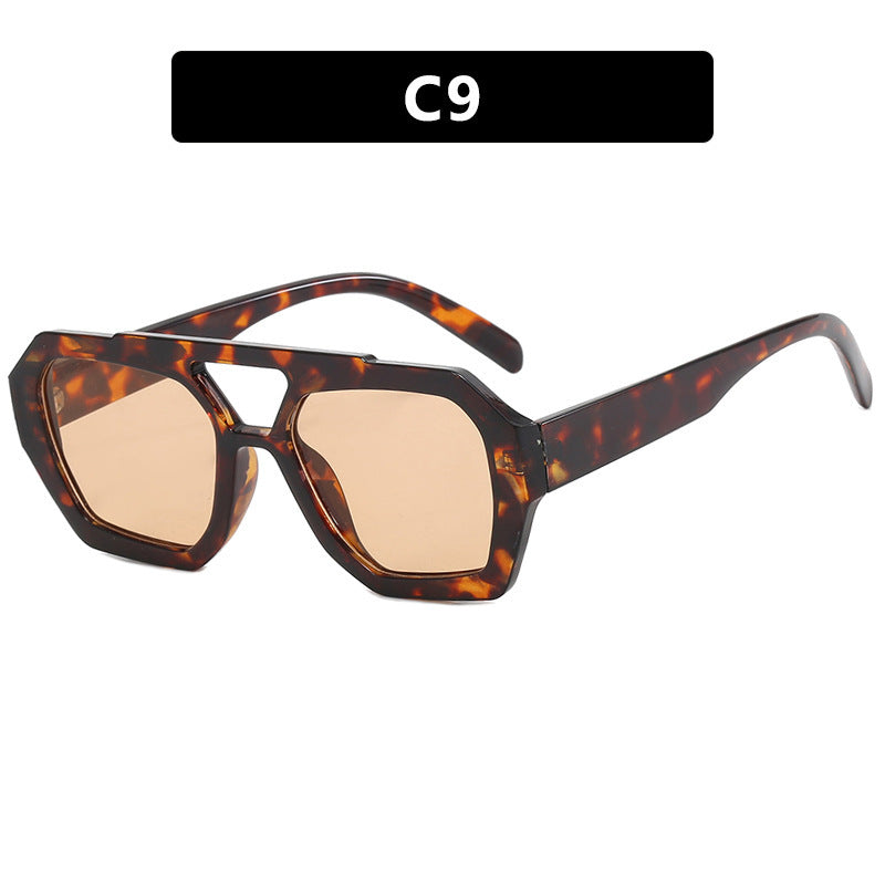 Women's Leopard Print Oversized Sunglasses UV400 Protection