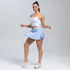 Women's Yoga Skort Athletic Shorts with Skirt Overlay Moisture-Wicking Active Wear