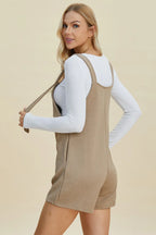 Sarah Express Women’s Plus Size Textured Sleeveless Romper Casual