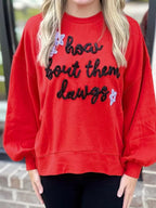 Sarah Express Women's Letter Round Neck Dropped Shoulder Sweatshirt