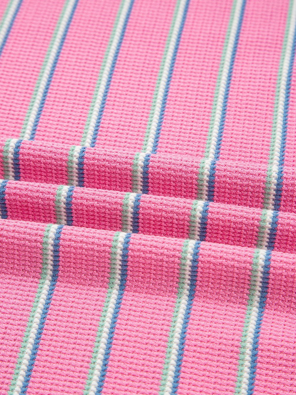 Sarah Express Women's Stripe Textured Knit Round Neck Puff Sleeve Top