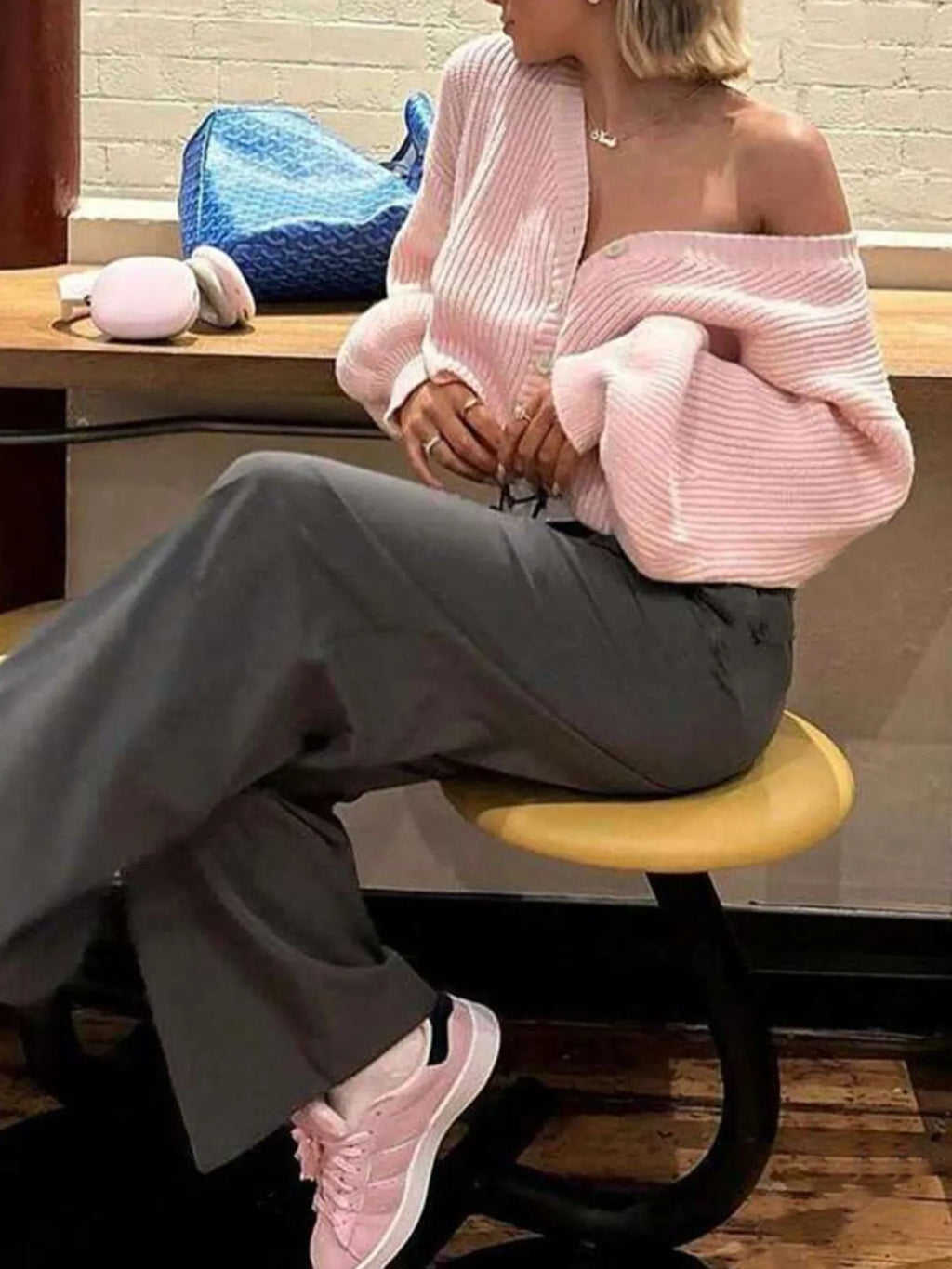 Sarah Express Women's Ribbed Knit Open Front Cardigan with Cozy Oversized Fit