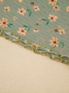 Sarah Express Women's Floral Print Mesh Long Sleeve Top