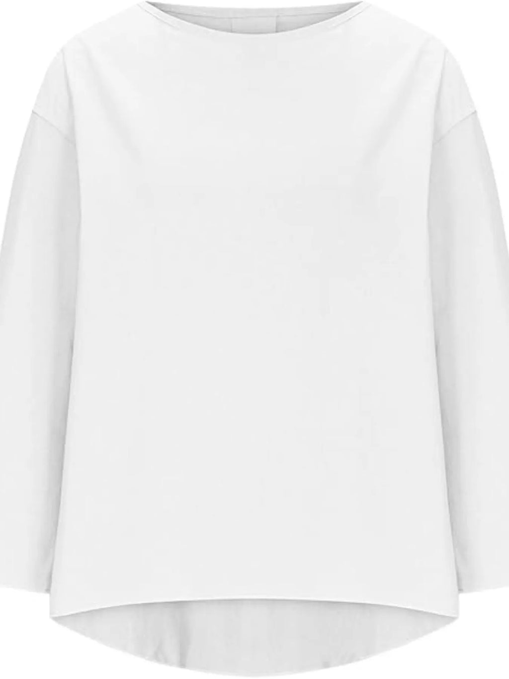 Sarah Express Women's Round Neck Relaxed Fit Blouse Plus Size