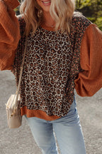 Sarah Express Women's Leopard Print Long Sleeve Sweatshirt