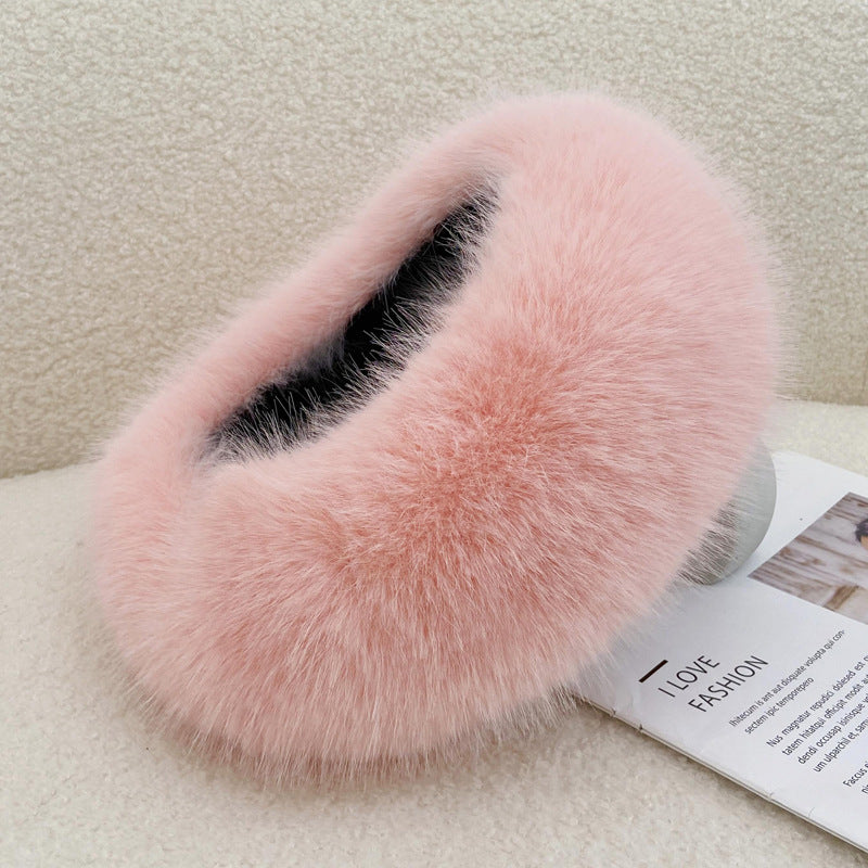 Faux Fur Headband Ear Warmer Winter Hair Band Accessory