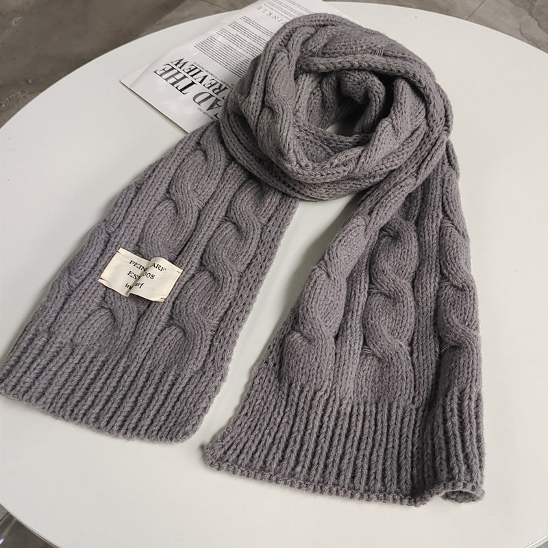 Women's Twisted Knit Winter Scarf Soft Plush Long Warm Accessory