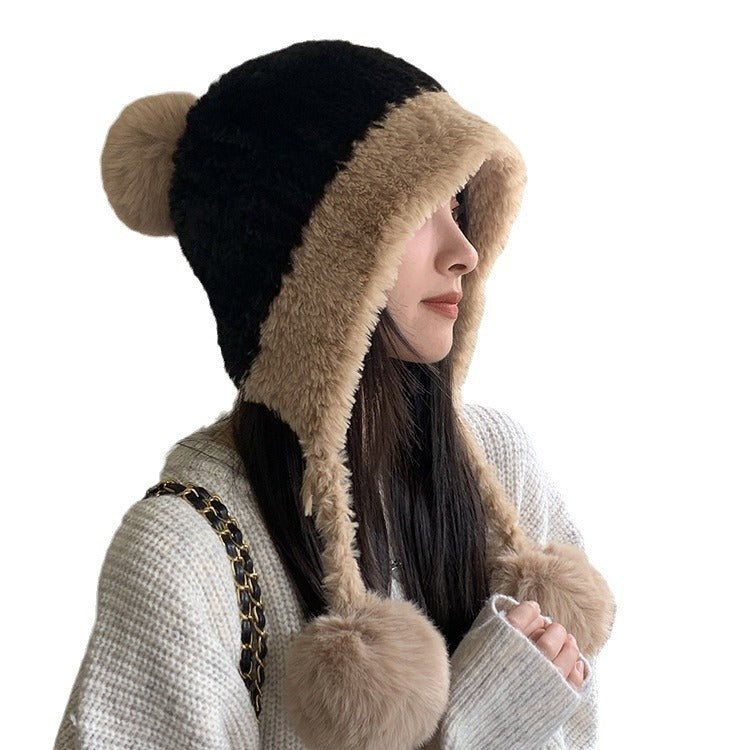 Women's Fleece Lined Knit Beanie Hat with Pom Pom