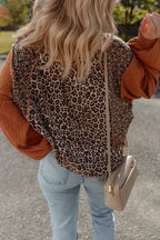 Sarah Express Women's Leopard Print Long Sleeve Sweatshirt