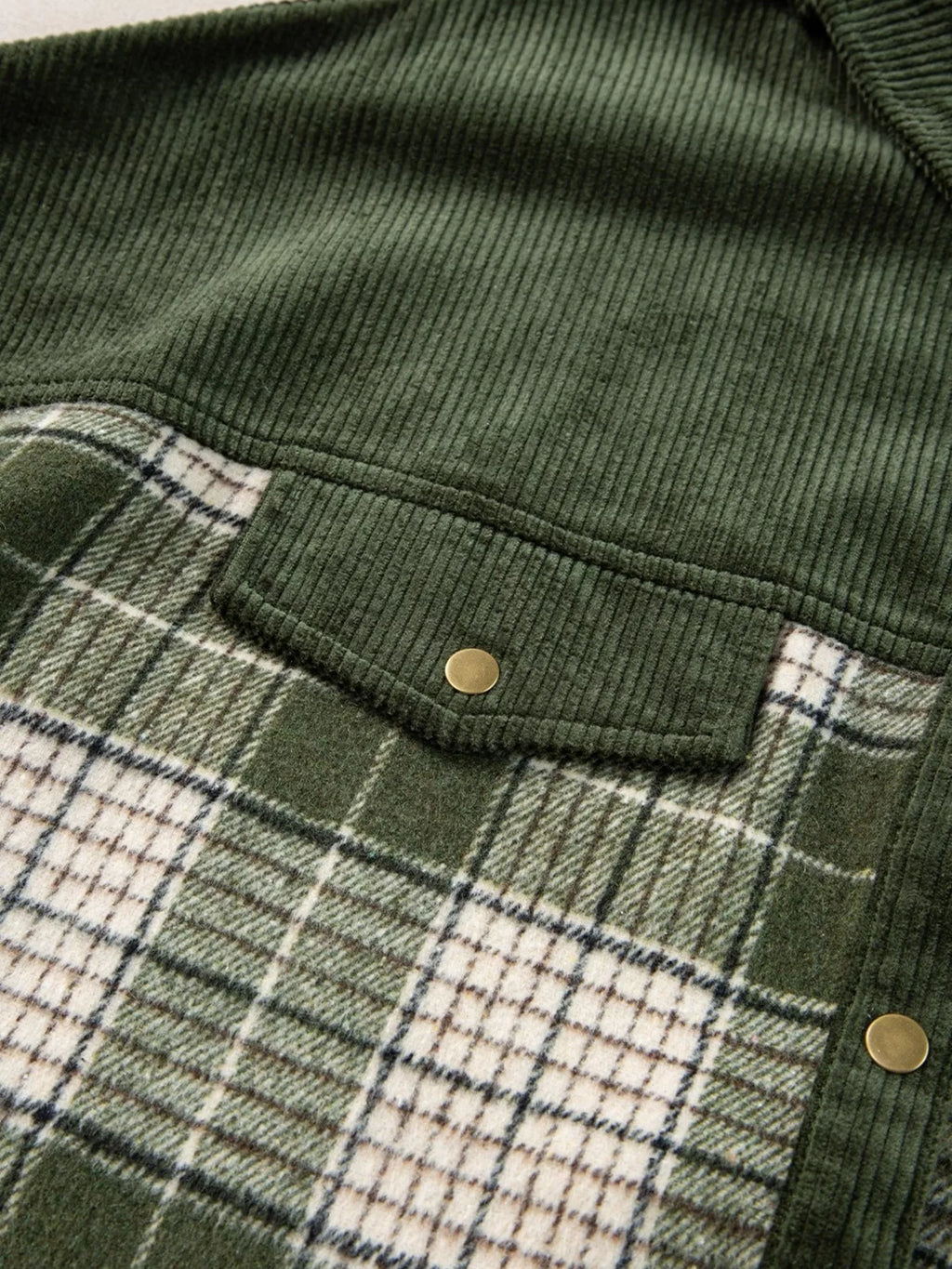 Sarah Express Women's Plaid Button Up Long Sleeve Shacket