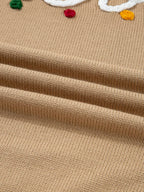 Sarah Express Women's Merry Colorful Dot Detail Christmas Dolman Sweater