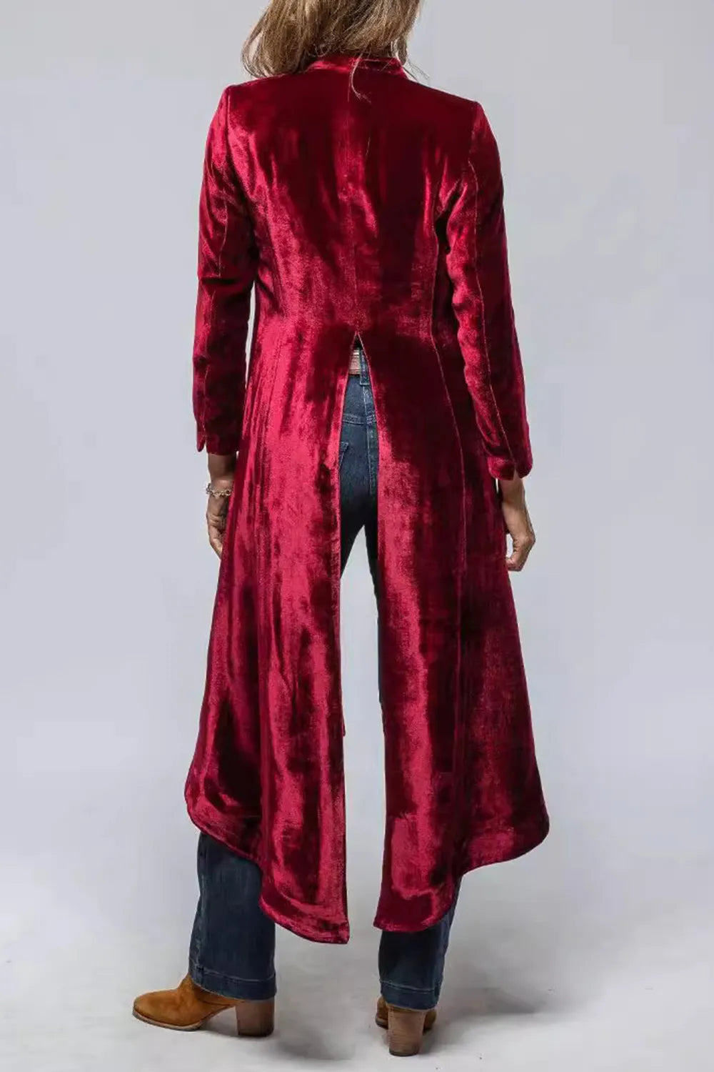 Sarah Express Women's Slit Back Open Front Cardigan