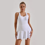 Women's High-Stretch Bodycon Mini Dress Anti-Ride-Up Athletic Sporty Summer Dress