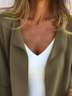 Sarah Express Women's Open Front 3/4 Sleeve Casual Cardigan Plus Size