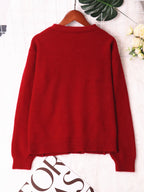 Sarah Express Women's Flower Button Up Long Sleeve Cardigan