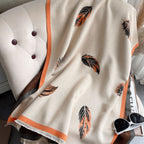 Women's Oversized Cashmere-Like Scarf Shawl Jacquard Tassel Fringe