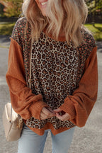 Sarah Express Women's Leopard Print Long Sleeve Sweatshirt