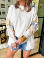 Sarah Express Women's Floral Print Long Sleeve Sweatshirt