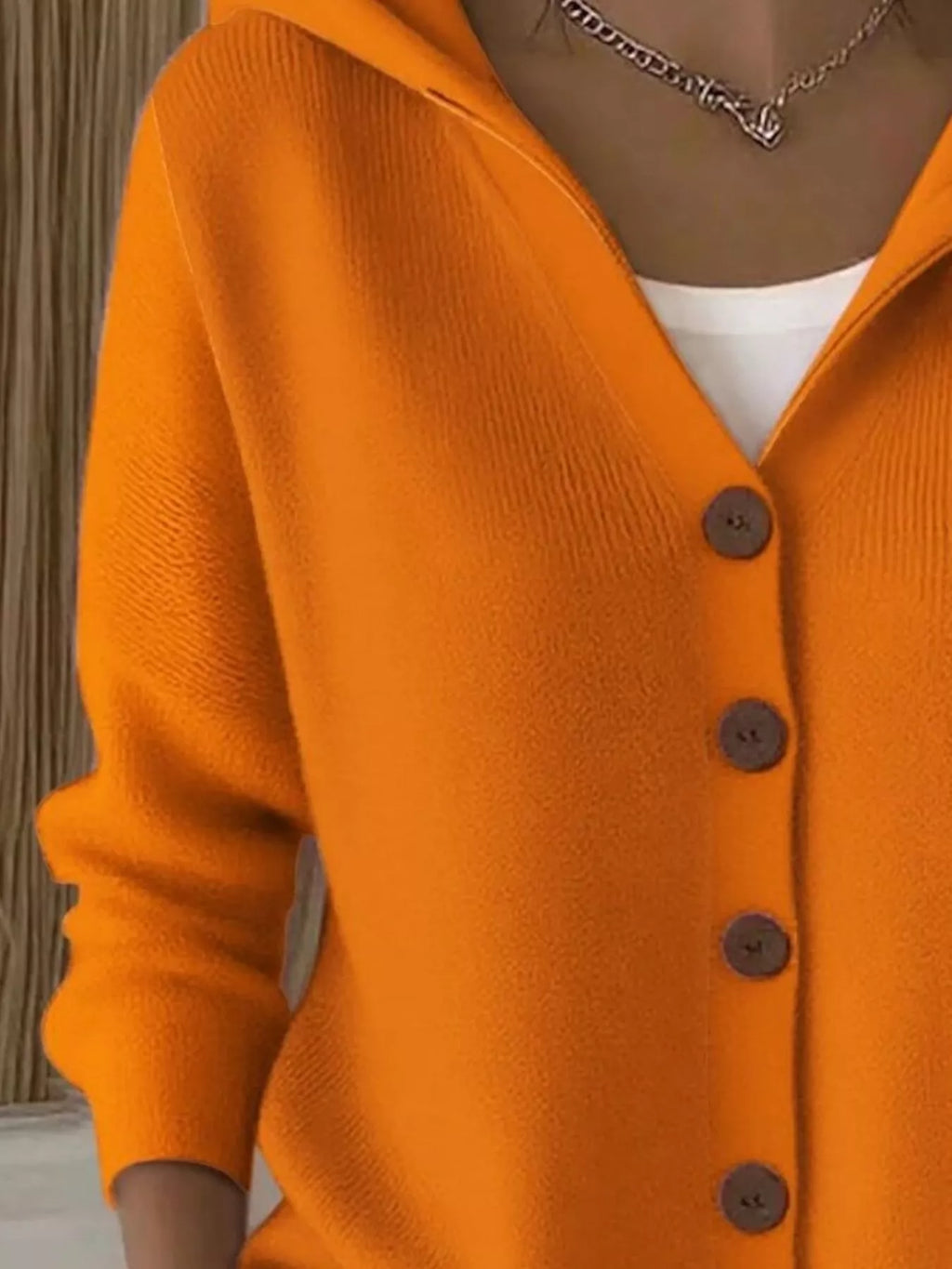 Sarah Express Women's Hooded Button-Front Soft Knit Cardigan Plus Size