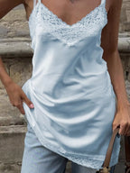 Sarah Express Women's Lace Detail V-Neck Cami