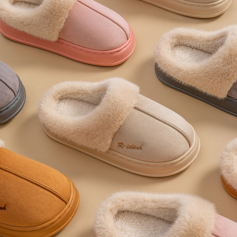 Sarah Express Unisex Winter Fluffy Slides | Cosy Warm Non-Slip Indoor Cotton Slippers