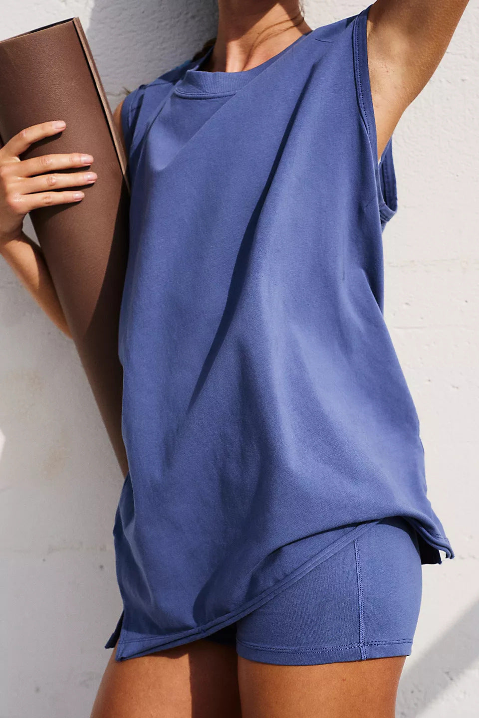 Women's Sleeveless Athletic Set Tank Top and Shorts Activewear