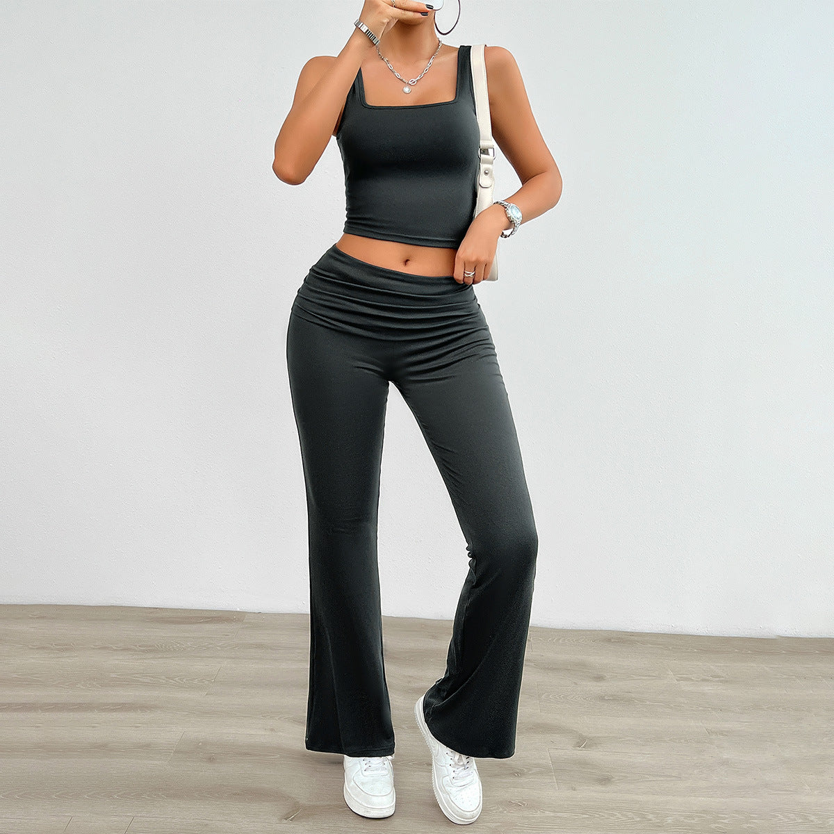 Women's Sleeveless Vest Pants Set 2-Piece Body-Hugging Suit