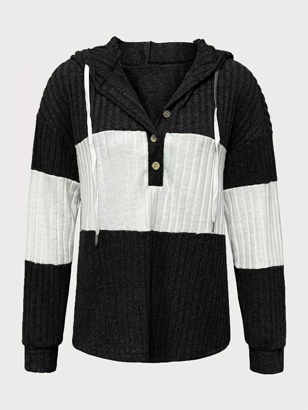 Sarah Express Women's Color Block Drawstring Long Sleeve Hoodie