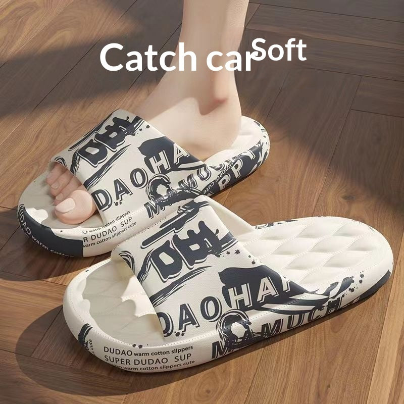Sarah Express Women's Summer Slide Sandals - Casual Outdoor Slippers with Cute Designs 638 White Wu