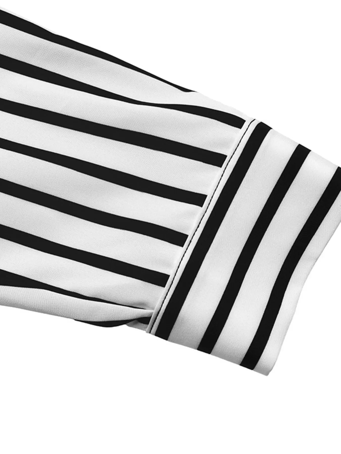 Sarah Express Women's Striped Color Block Surplice Shirt