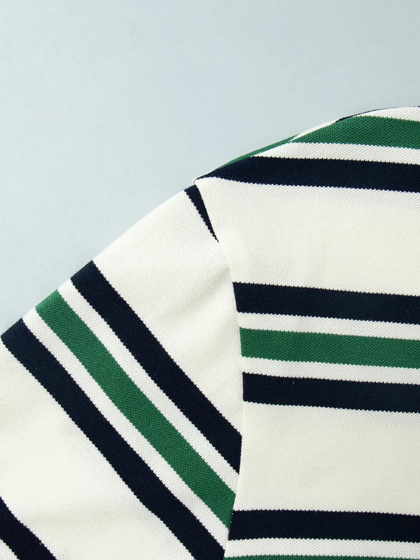 Sarah Express Women's Striped Polo T-Shirt with Contrast Collar