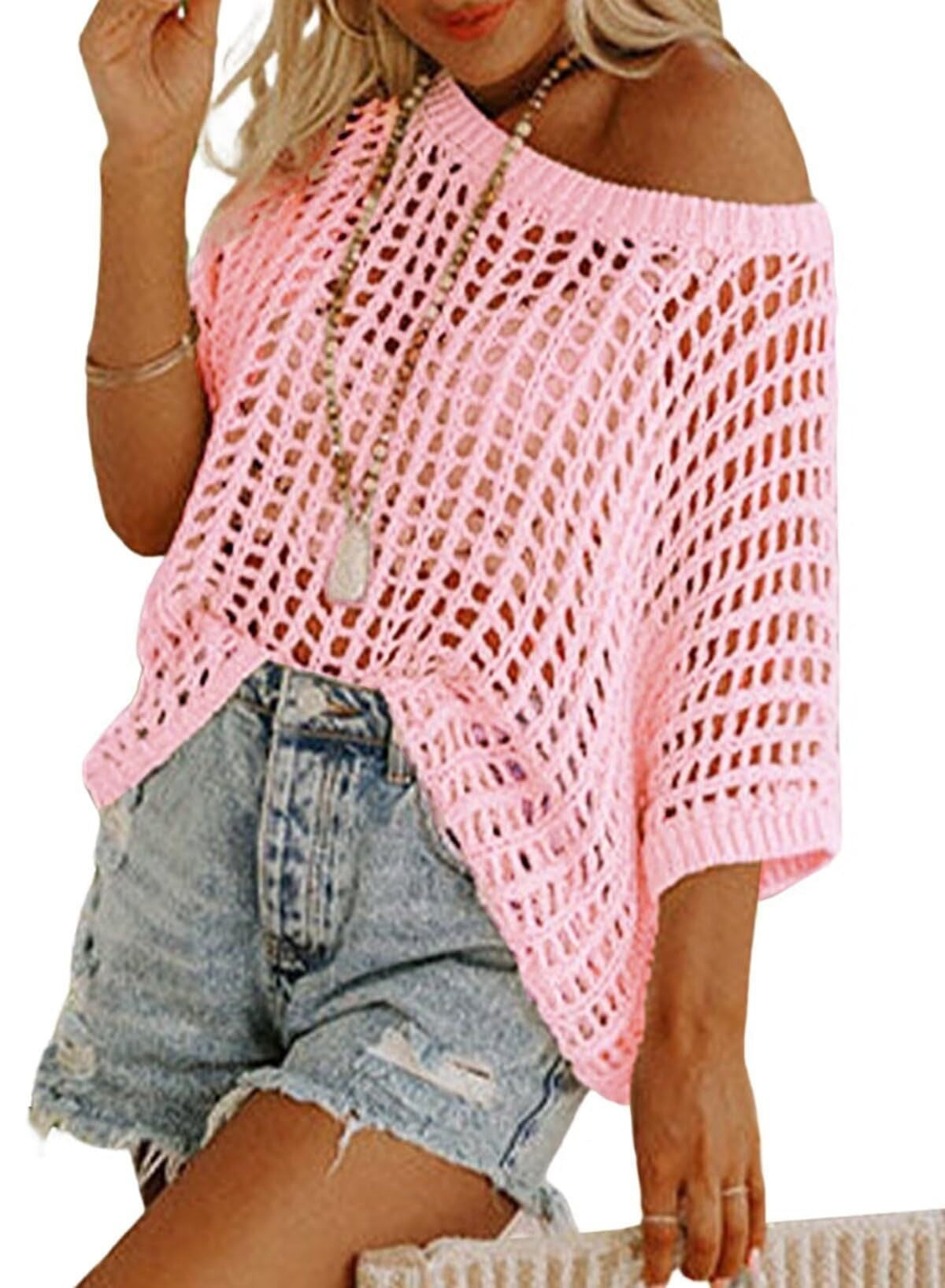 Cutout Empty Top Pullover Beach Cover-up Knitted Sweater