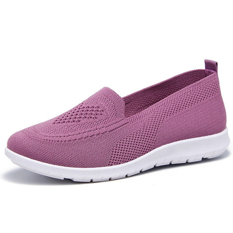 Sarah Express Breathable Casual Flat Shoes F14 Purple Bag
