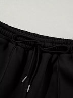 Sarah Express Women's Drop Shoulder Zip Up Jacket and Drawstring Pants Active 2pcs Set