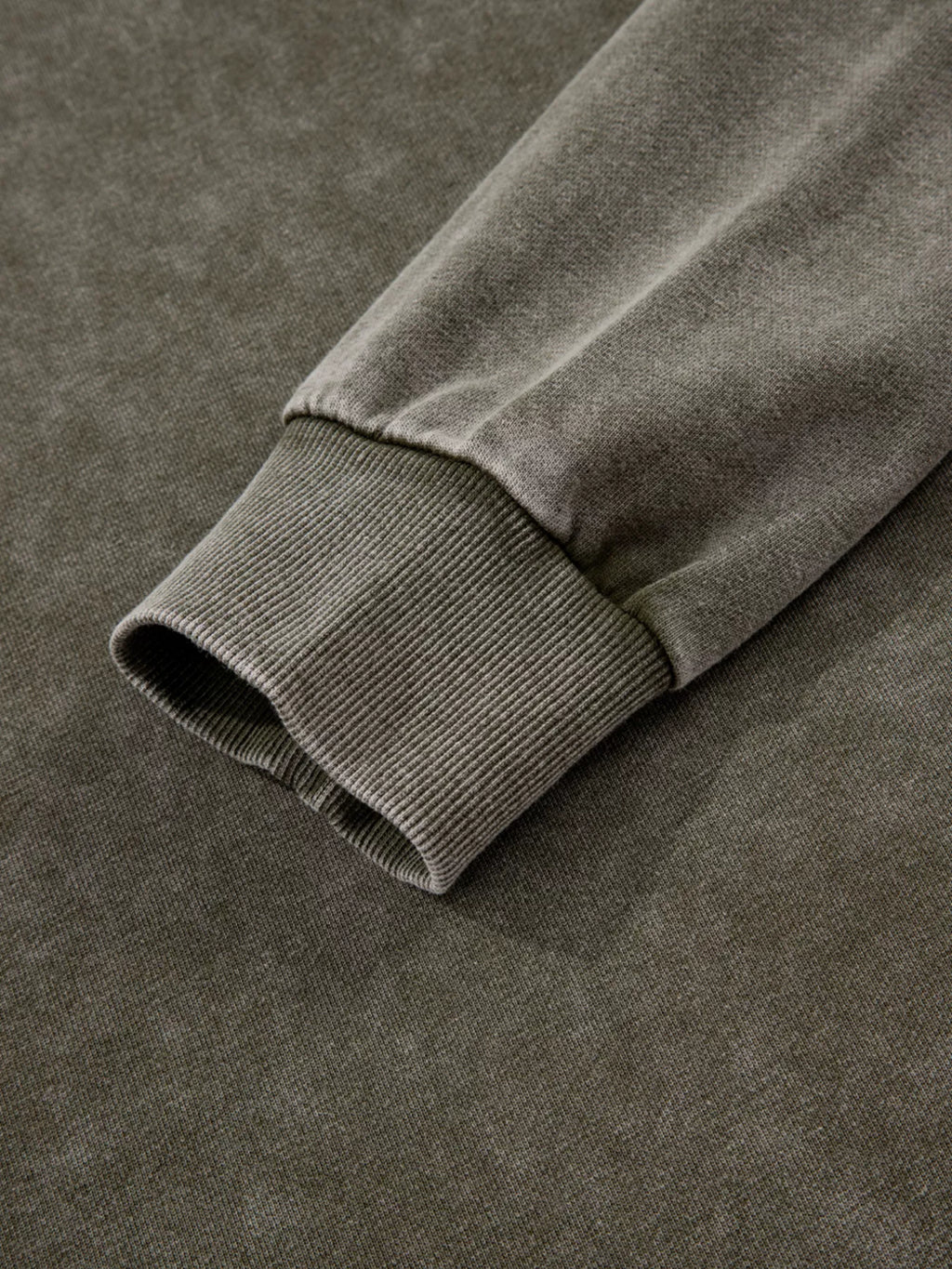 Sarah Express Women's Lace Patchwork Detail Notched Mineral Wash Sweatshirt