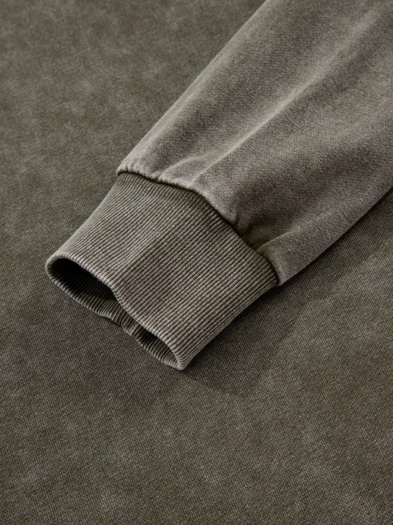 Sarah Express Women's Lace Patchwork Detail Notched Mineral Wash Sweatshirt