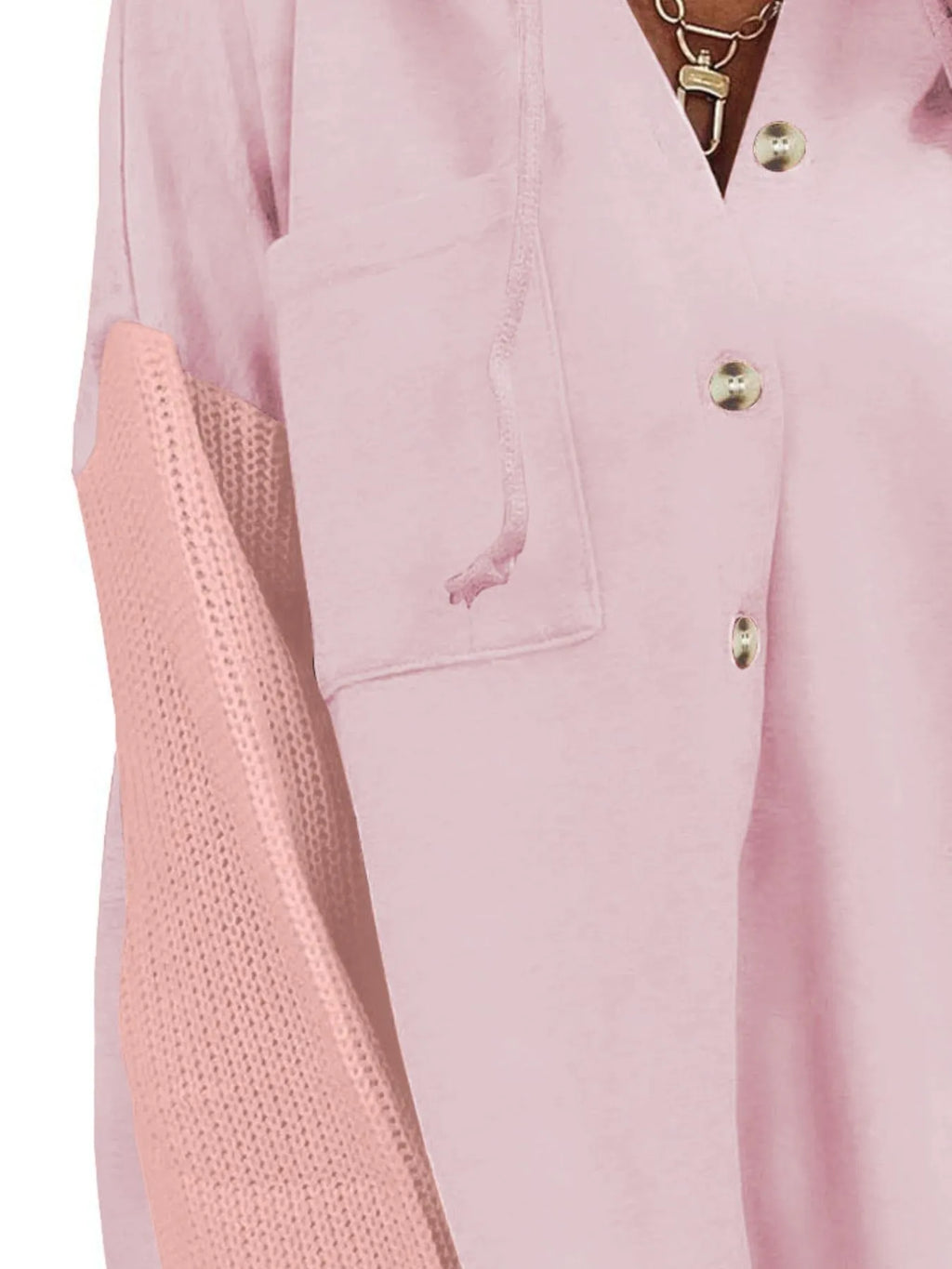 Sarah Express Women's Drawstring Button Front Hoodie