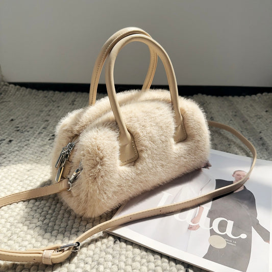 Sarah Express Faux Mink Fur Tote Bag