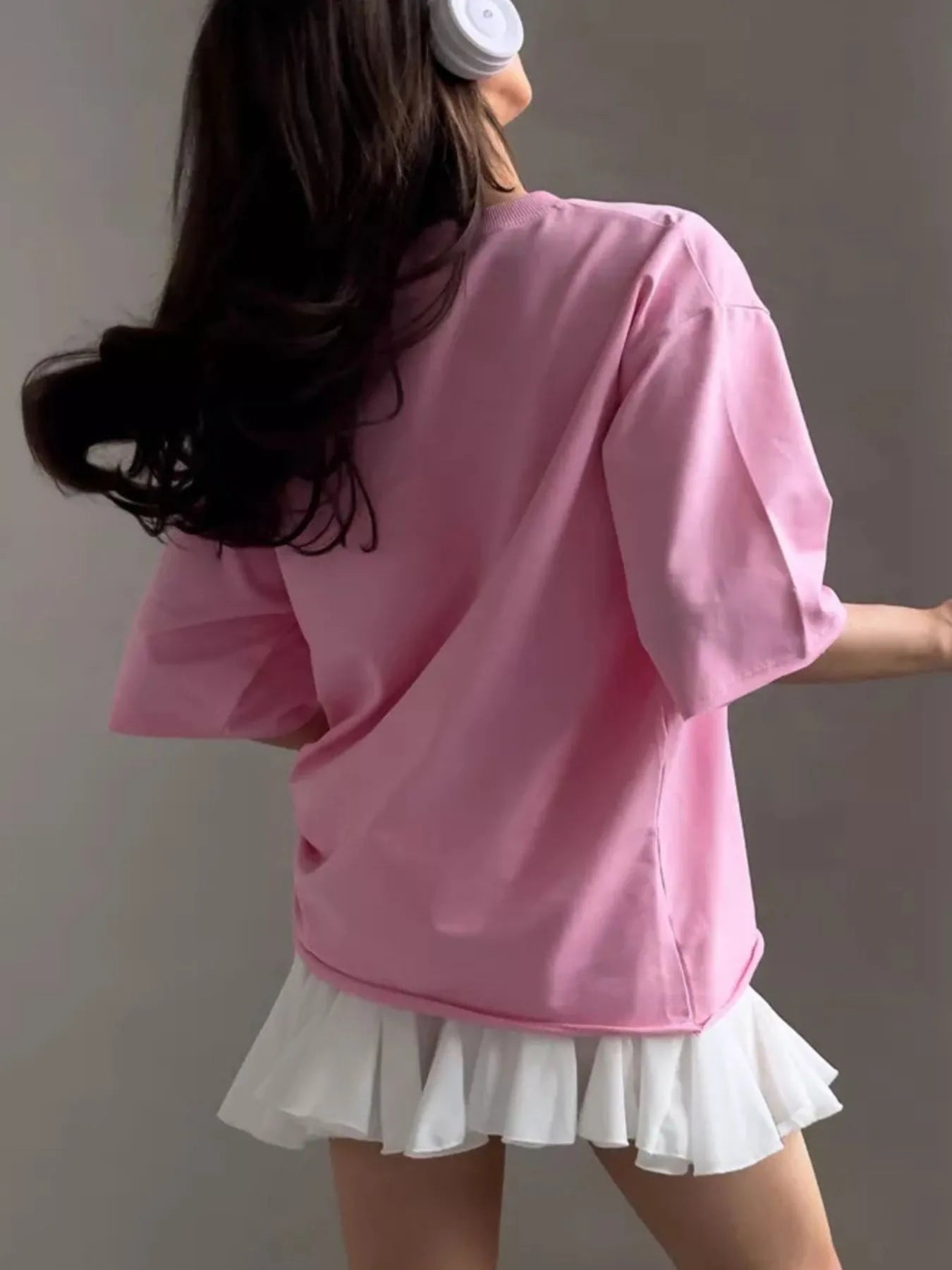 Sarah Express Women's Round Neck Half Sleeve Oversized T-Shirt