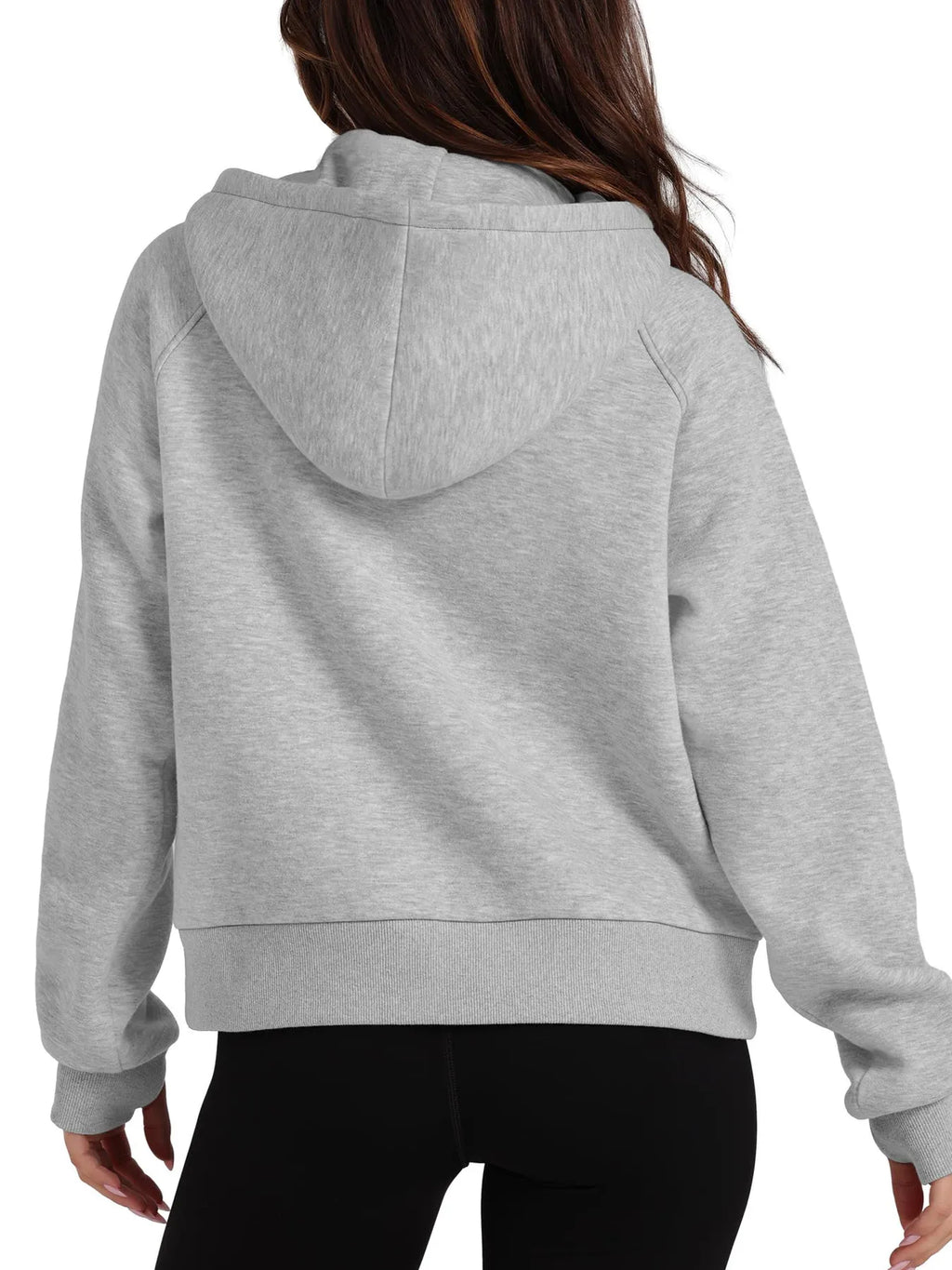 Sarah Express Women's Half-Zip Hoodie with Kangaroo Pocket - Casual Activewear Pullover