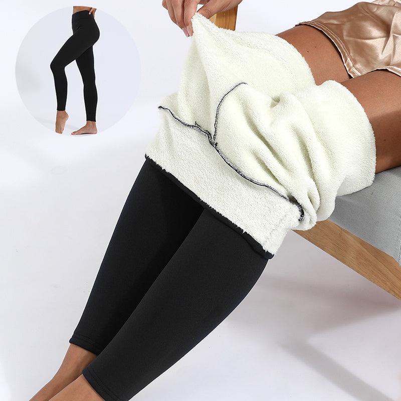 Women's Fleece Lined Thermal Leggings Winter Warm High Waist Thick Stretch Pants