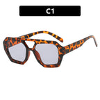Women's Leopard Print Oversized Sunglasses UV400 Protection