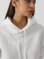 Women's Solid Color Sweatshirt Pants Set - Long Sleeve Casual Loungewear Two-Piece