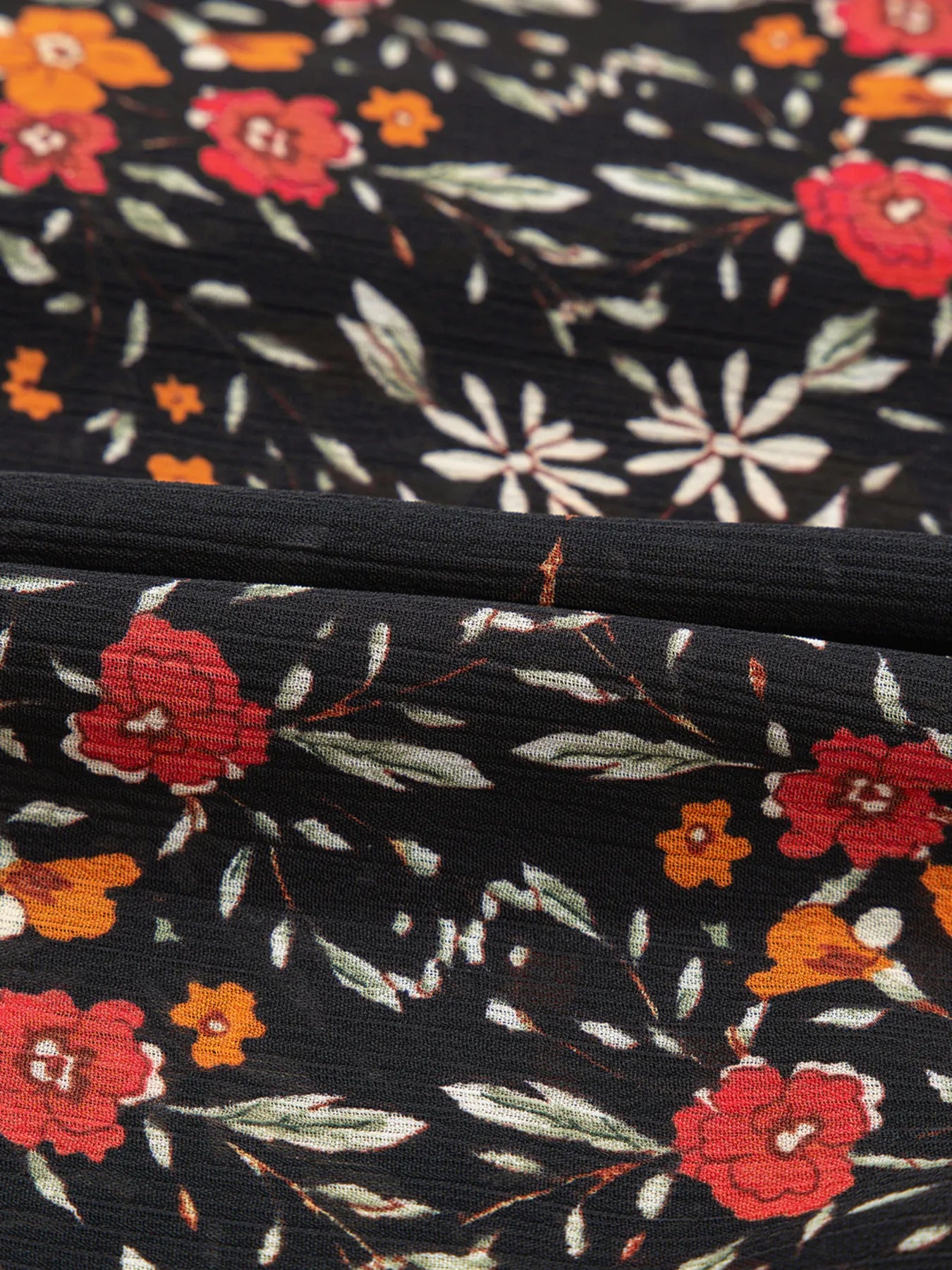 Sarah Express Women's Floral Print Lantern Sleeve Loose Shirt