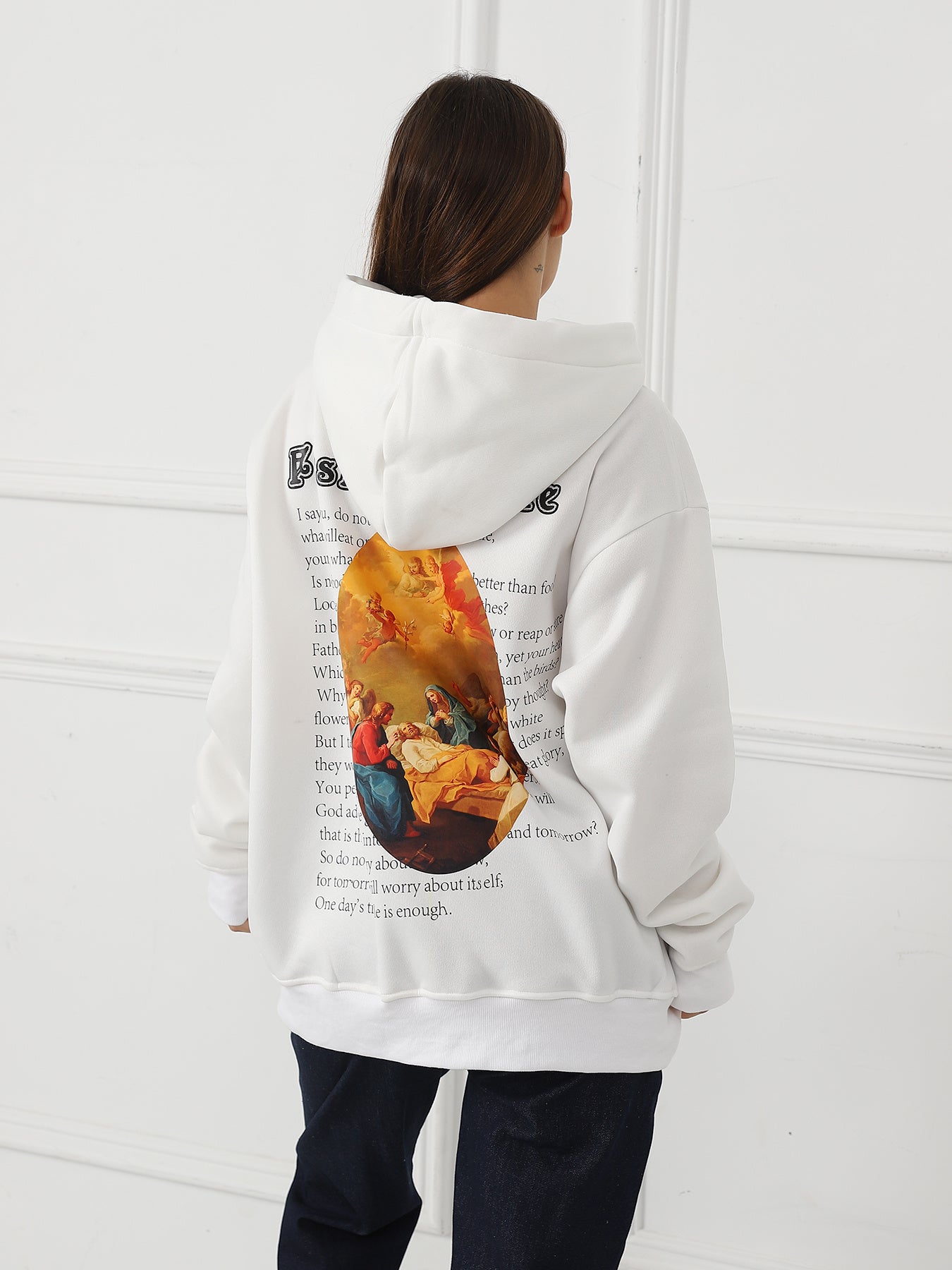 Women's Printed Long Sleeve Hoodie Sweatshirt - Casual Pullover Top for Fall Winter